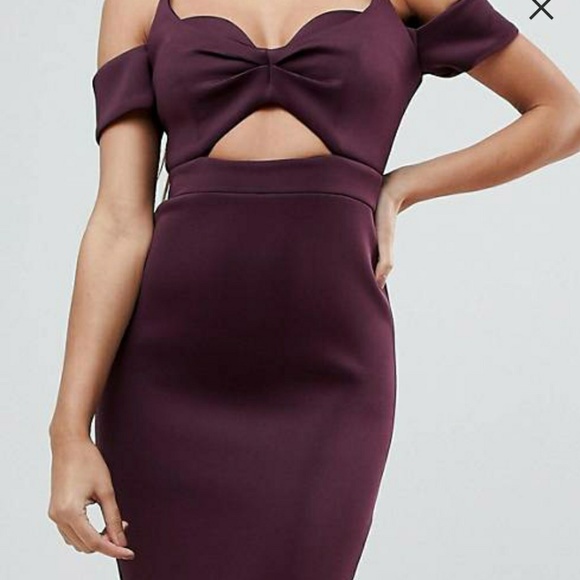 WOMEN'S OFF SHOULDER CUT OUT PEPHEM PARTY DRESS - Picture 7 of 8